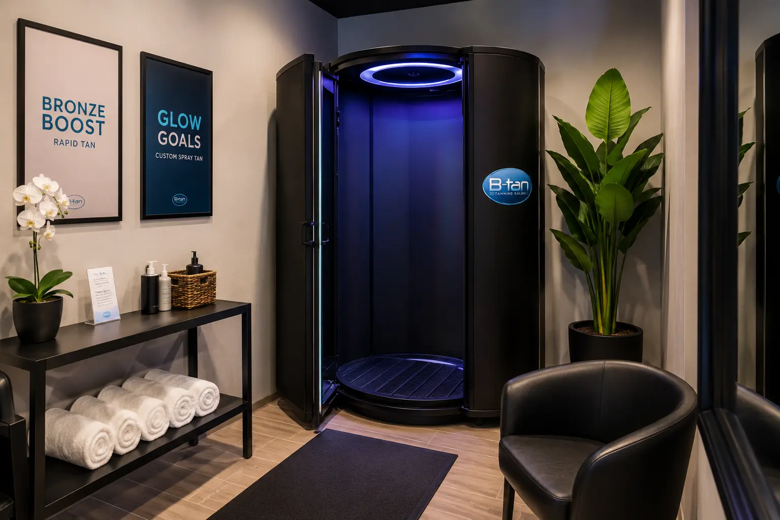 Spray tanning at B-Tan