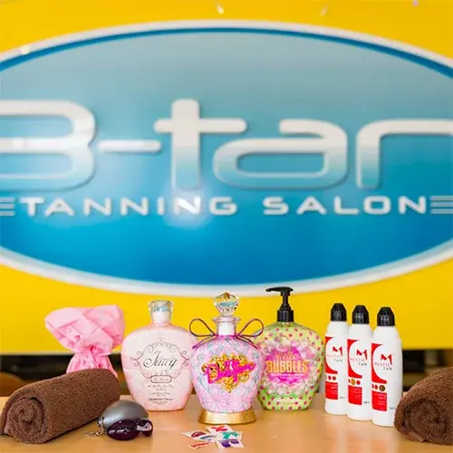 B-Tan front desk display